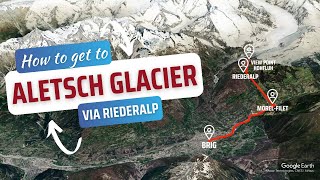 How to get to Aletsch Glacier View Point Hohfluh via Riederalp West [upl. by Crotty371]