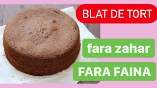 BLAT DE TORT fara zahar fara haina Blat de tort pufos cu cacao [upl. by Trebled]