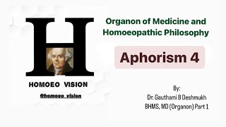 Aphorism 4  Organon of medicine [upl. by Ahsi799]