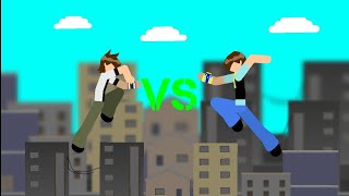 Stick Nodes Animation  Ben 10 vs Ben 23 [upl. by Yrellih]