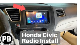 2012  2015 Honda Civic Radio Install With Wireless Carplay [upl. by Dillie226]