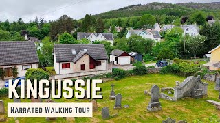 KINGUSSIE  4K Narrated Walking Tour  Lets Walk 2021 [upl. by Hannavas]