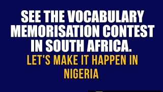 See the Vocabulary Memorisation Contest in South Africa [upl. by Eniotna351]