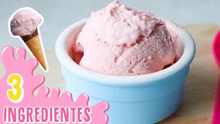 El HELADO de FRUTA mas CREMOSO con solo 3 INGREDIENTES  Helado Casero Sin Maquina [upl. by Hagen]