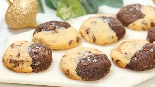 INCREDIBLE Brownie Chocolate Chip Christmas Cookies  Edible Gift Idea for Holidays [upl. by Doownyl]