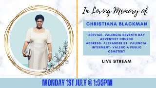 Celebrating the life of Christiana Blackman [upl. by Pooh]