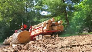 Hauling wood home from the woodlot with a new to me RK trailer [upl. by Lock]