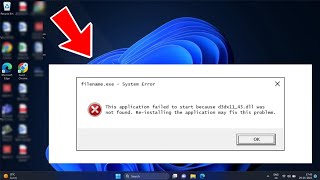 How to Fix d3dx943Dll Missing Error in Windows 1110 EASY [upl. by Ived]