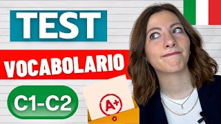 TEST di LESSICO italiano Livello AVANZATO C1C2  Quante Parole Conosci Amplia il vocabolario [upl. by Sperry821]