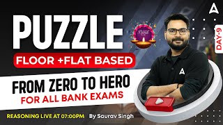 Puzzles Floor Flat Based Reasoning for all Bank Exams  Reasoning Tricks by Saurav Singh 7 [upl. by Aziar]