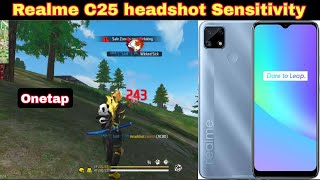 Realme C25 Headshot Sensitivity Free Fire  ontap setting [upl. by Kruger]