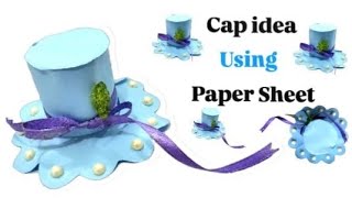 How to make cap using paper sheet youtubeshort trending viralshort papercraft [upl. by Ryder818]