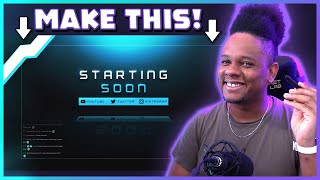 How to make a CLEAN Stream Overlay Twitch Youtube Facebook [upl. by Lehcsreh]