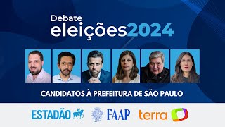 VEJA O DEBATE COMPLETO À PREFEITURA DE SÃO PAULO  ELEIÇÕES 2024  ASSISTA À INTEGRA [upl. by Kella]