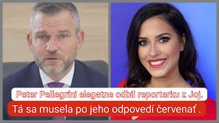 Peter Pellegrini elegantne odbil reportérku z JOJ Tá sa musela po jeho odpovedi červenať [upl. by Oramug]