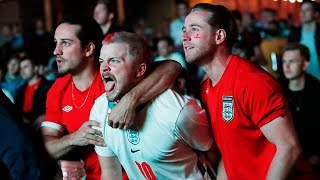 How England fans celebrated 21 win over Denmark as they head to Euro 2020 final [upl. by Inad255]