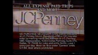 JCPenney Sweepsakes Commercial 1994 [upl. by Latnahs]