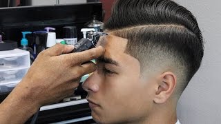 BARBER TUTORIAL COMBOVER  HALF INCH OFF THE TOP  LOW FADE  SHEAR WORK [upl. by Parhe]