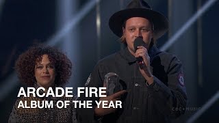 Arcade Fire win Album of the Year  Juno Awards 2018 [upl. by Tallulah]