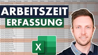 So ERSTELLST du eine ARBEITSZEITERFASSUNG in EXCEL [upl. by Eitsyrk821]