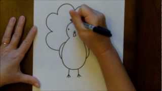 How to Draw a Turkey Cartoon Beginners Drawing Tutorial [upl. by Iverson]