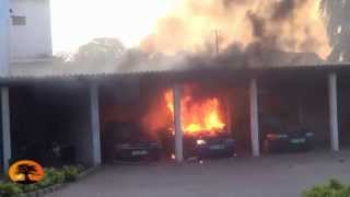 Incendie au ministère de la fonction publique suite au jugement de 4 étudiants 21052013 [upl. by Aliek328]