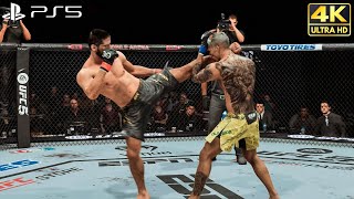 UFC 5  PS5 Gameplay  Islam Makhachev vs Charles Oliveira 4K 60FPS [upl. by Santana780]