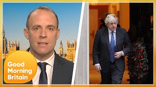 Dominic Raab Quizzed On Boris Johnsons Alleged Garden Party During Lockdown  GMB [upl. by Everard]