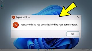 Fix Registry editing has been disabled by your administrator in Windows 111087  Regedit not Open [upl. by Aimerej]