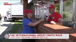 International Great Crate Race – Maine Lobster Festival  Lobster Cooker Interview [upl. by Harrat]