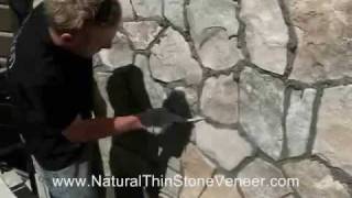 Natural Stone Veneer Grouting [upl. by Odnomor]