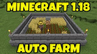 Minecraft 119 EASY Auto Wheat Farm Tutorial  Works with Carrots Potato Beetroot [upl. by Nonnaer]