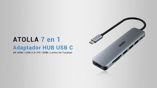 atolla Hub 7 En 1 Adaptador USB Tipo C  C108 [upl. by Attezi991]