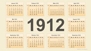 Kalender 1912 [upl. by Amilb]