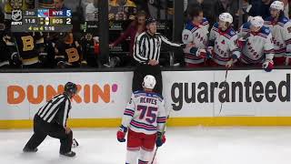 Artemi Panarin Throws Glove At Brad Marchand On The Bench After Trouba Scores [upl. by Shannan]