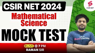 CSIR NET JRF 2024  Mathematical Science  Maths Mock Test  Important Questions  By Raman Sir [upl. by Mcgray]