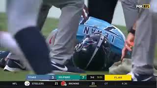 Taylor Lewan gets Intentionally Knocked Out Fight breaks out between Dolphins and Titans [upl. by Sorips675]