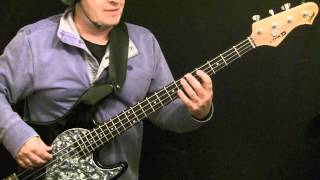 How To Play Bass Guitar To Lets Stick Together  Bryan Ferry [upl. by Eisserc]