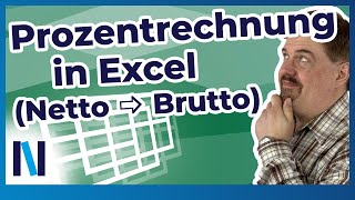 ExcelGrundlagen 17 So rechnest Du ganz einfach mit Prozentwerten vom Netto zum Bruttowert [upl. by Ita]