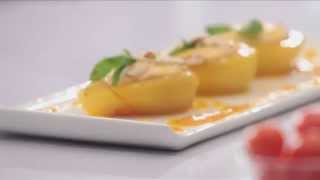 Saffron Poached Pears With Yogurt amp Fruit Dressing with Havells Mixer Grinder by Chef Shantanu [upl. by Aleakim315]