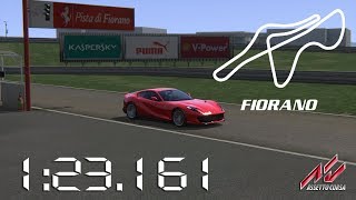 Assetto Corsa  2017 Ferrari 812 Superfast  Pista di Fiorano  123161 [upl. by Gunar15]