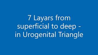 Urogenital Triangle1 Introduction amp Layers from superficial to deep [upl. by Aramen464]