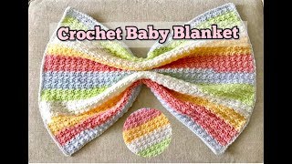 Easy Crochet Baby Blanket [upl. by Leyameg770]