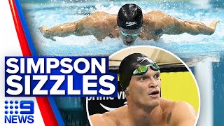 Pop sensation Cody Simpson becoming Aussie swimming superstar  9 News Australia [upl. by Langille]