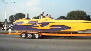 ENORMOUS Ocean Express boat at Woodward Dream Cruise [upl. by Sanalda184]