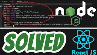 npm ERR enoent  no such file or directory lstat C\Users\AppData\Roaming\npm SOLVED React JS [upl. by Odie477]