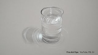 How to Draw a Glass of Water  Hyperrealistic Drawing  Tutorial [upl. by Armyn]