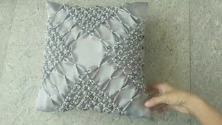 How to make small smocking cushion cover cushion covers🏵 viral video [upl. by Sile]