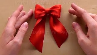 Schleife binden zum Geschenke verpacken 🎀 DIY Geschenkschleife zum Geschenk dekorieren basteln [upl. by Spratt884]