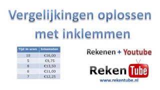 Vergelijkingen oplossen met inklemmen [upl. by Cykana275]